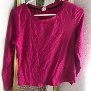 Long sleeved pink t-shirt